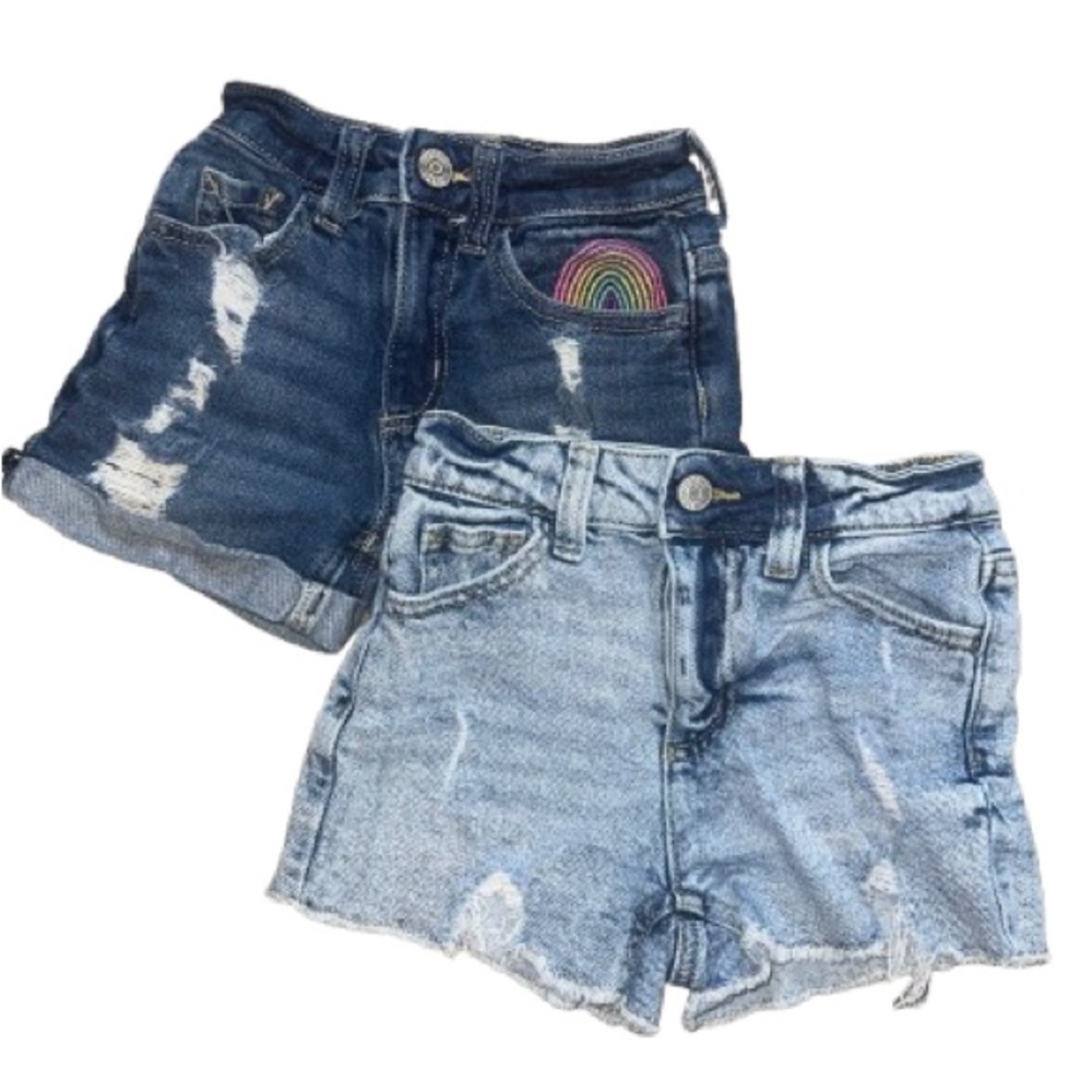 Two pairs of justice jean shorts
